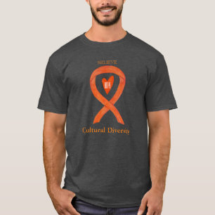 Camisas com Fita Laranja de Conscientização da Div