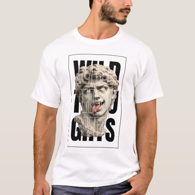 Camisas com Tipografia de Rua Ousada - Pensamentos (Frente)