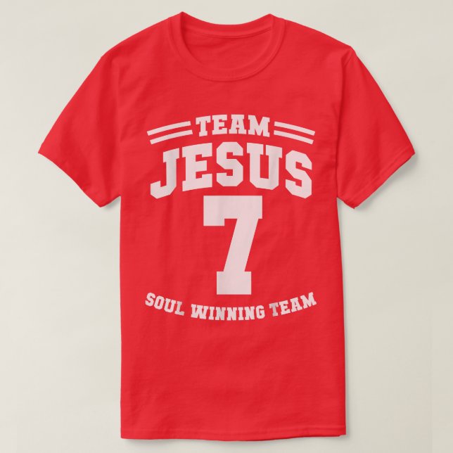 Camisas cristãs Equipe Jesus T camisa Natal (Frente do Design)