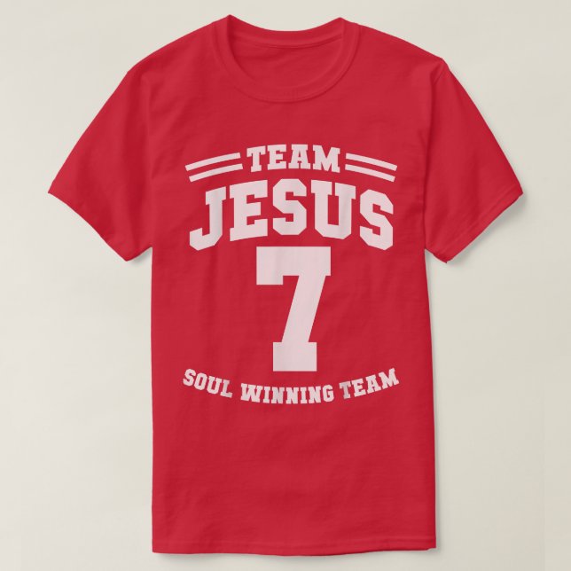 Camisas cristãs Equipe Jesus T camisa Natal (Frente do Design)