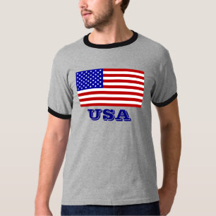 Camisas customizáveis da bandeira americana T dos