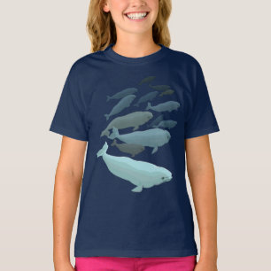 Camisas da beluga do bebê da camisola da baleia d