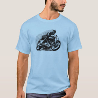 Camisas da motocicleta do vintage - cara do piloto