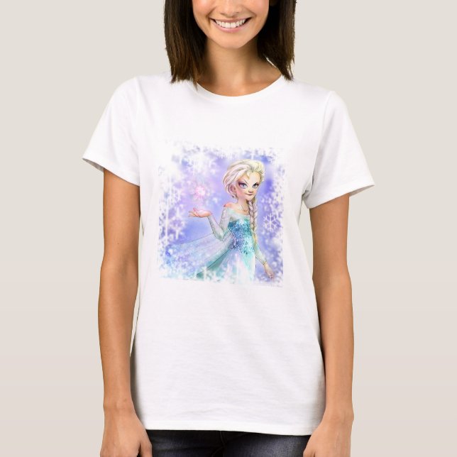 Camisas da rainha Elsa do gelo (Frente)