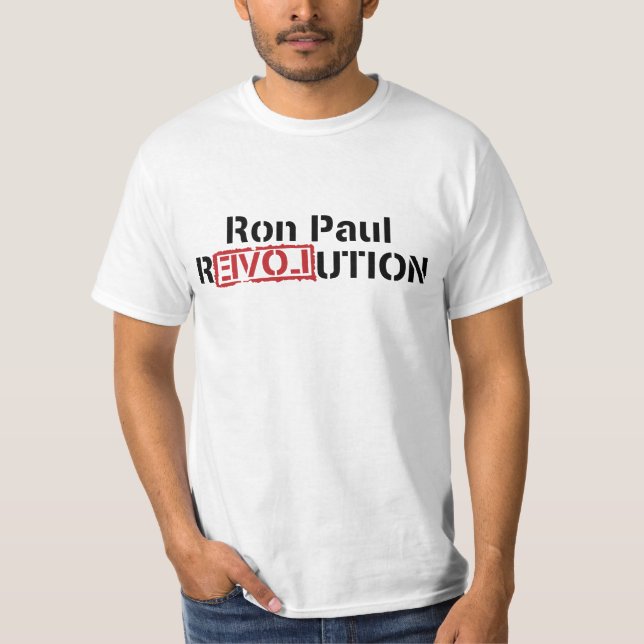 Camisas da revolução T de Ron Paul (Frente)