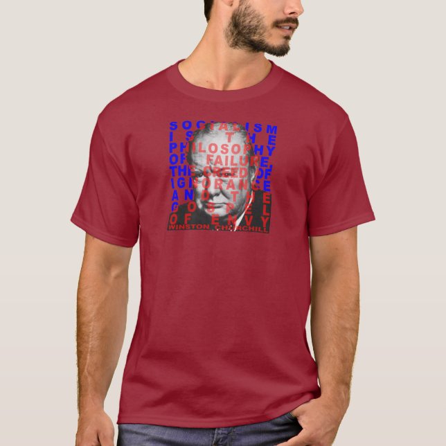 Camisas das citações de Winston Churchill (Frente)