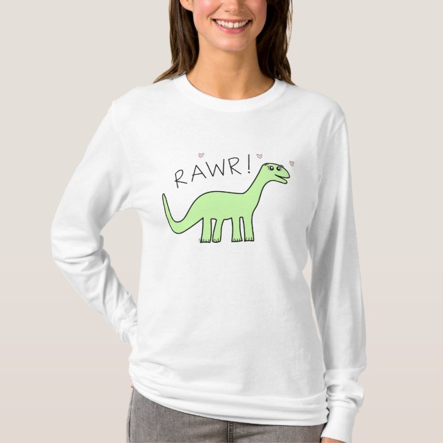 Camisas das senhoras Bronto Rawr (Frente)