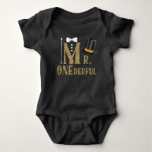 Camisas de 1º Aniversário Boys Mr ONEderful