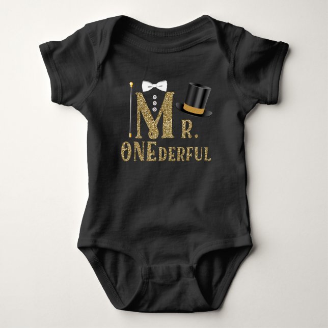 Camisas de 1º Aniversário Boys Mr ONEderful (Frente)