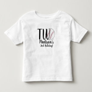 Camisas de 2º aniversário de beisebol para bebê