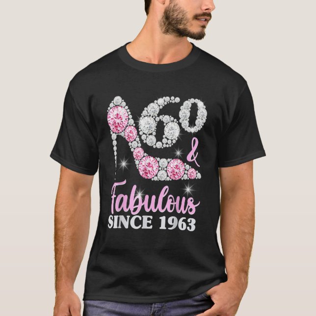 Camisas De 60.O Aniversário Para Mulheres, 60 E Fa (Frente)