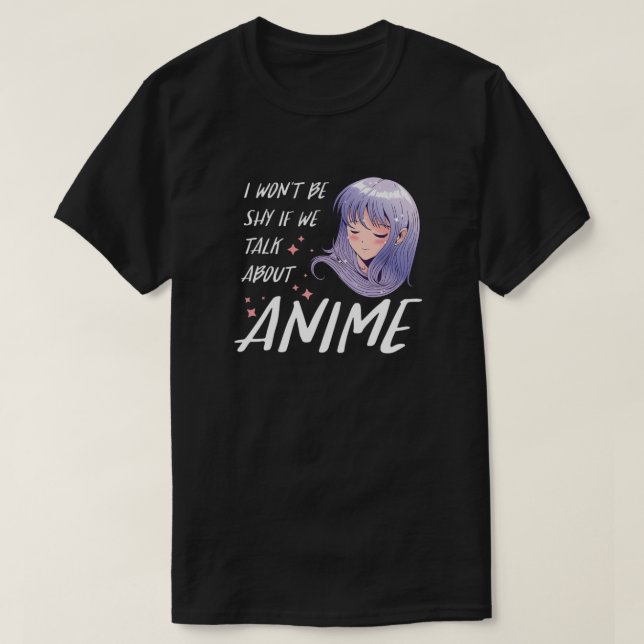 Camisas de anime para mulheres e adolescentes, ani (Frente do Design)