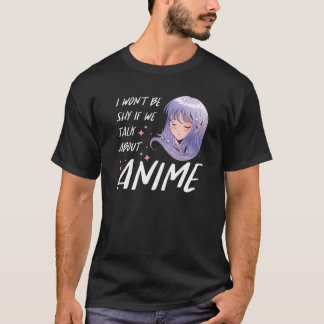 Camisas de anime para mulheres e adolescentes, ani