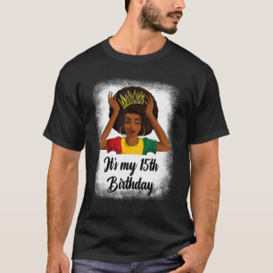 Camisas De Aniversário Afro 15 Para Meninas, Anive