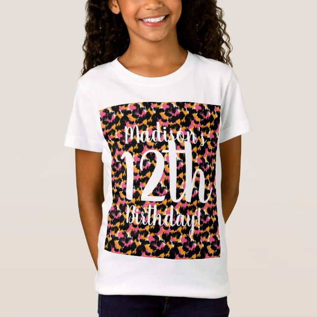 Camisas de aniversário com estampa de leopardo par (Frente)