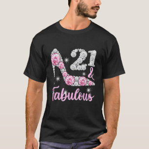 Camisas De aniversário de 21 anos Para Mulheres 21