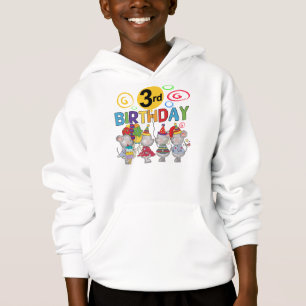 Camisas de aniversário de 3 anos de ratos e presen