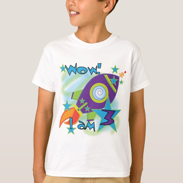 Camisas de aniversário de 3 anos para navios de fo (Frente)