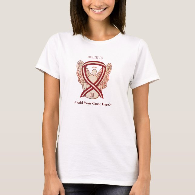Camisas de anjo para a sensibilização do Cancer da (Frente)