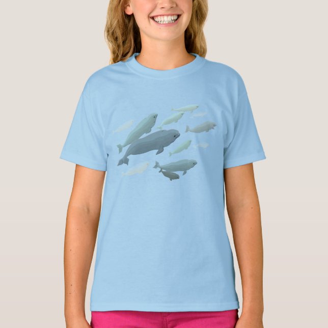 Camisas de arte de baleia de Beluga (Frente)