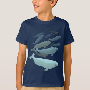 Camisas de arte de baleia de Beluga, de saia doce