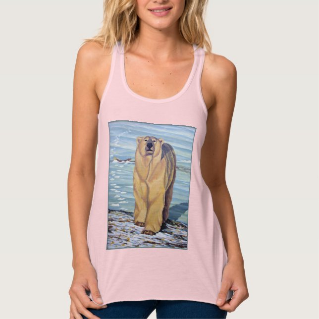 Camisas de arte do Urso Polar das Mulheres (Frente)