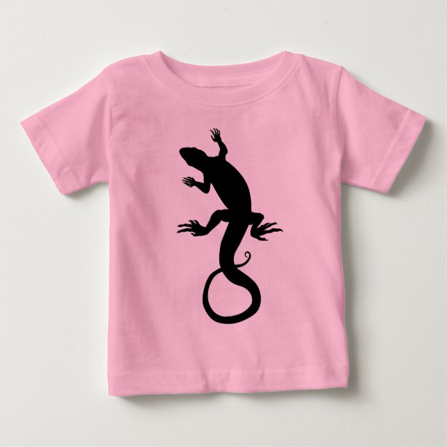 Camisas De Arte Lizard Baby T Shirt Cute (Frente)
