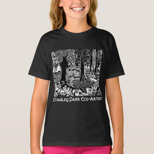 Camisas de Arte Paisagem Stanley Park Eco-Art Shir (Frente)