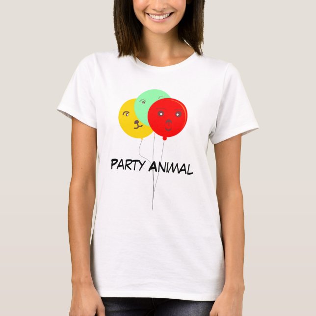Camisas de BalloonsT do animal de partido 3 (Frente)
