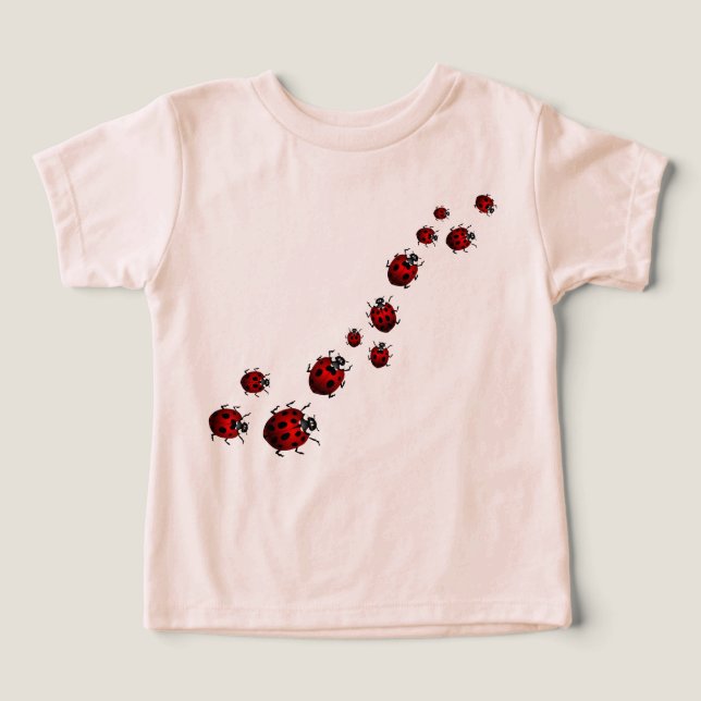 Camisas de Bebê com Joaninha & Presentes de Bebê c (Design frontal)