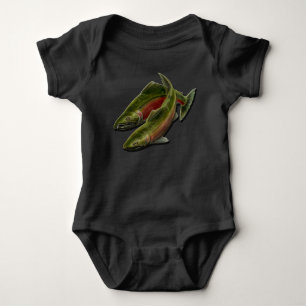 Camisas De Bebê De Pesca Coho Salmão Bebê Dons