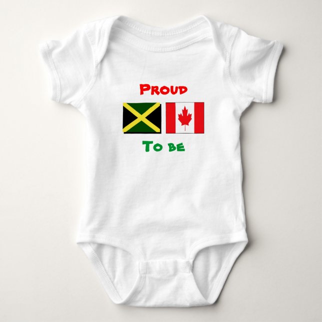Camisas de bebê jamaicanas/canadenses (Frente)