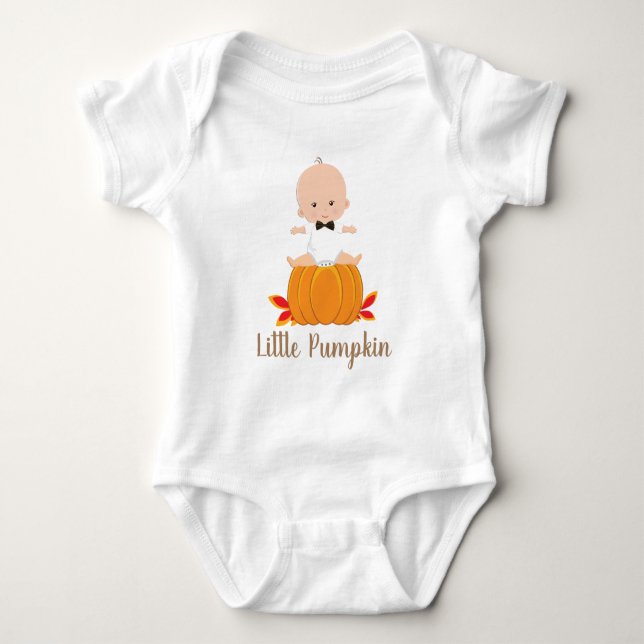 Camisas de Bebê Menino Pequeno Abóbora (Frente)