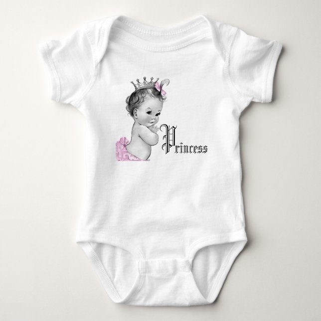 Camisas de Bebê Princesa Rosa Adorável (Frente)