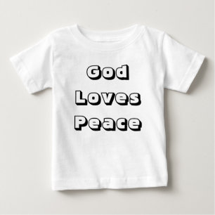Camisas de bebês de paz religiosa