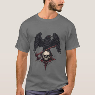 Camisas de camiseta de vara de crânio de Raven