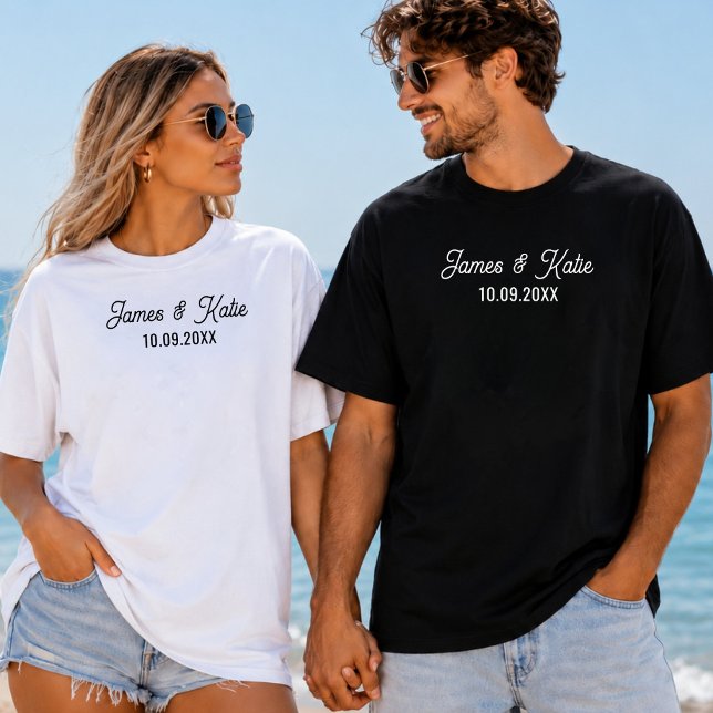 Camisas de Casamento Personalizadas para Casais (Criador carregado)