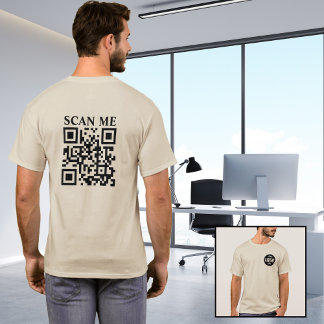 Camisas de código QR personalizadas: promova o log