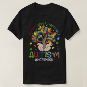 Camisas de Consciência do Autismo RD Aceitam Compr