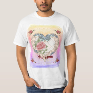 Camisas de Coração de Fita Azul