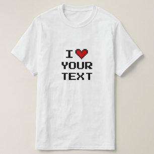 Camisas de coração design personalizadas i para am