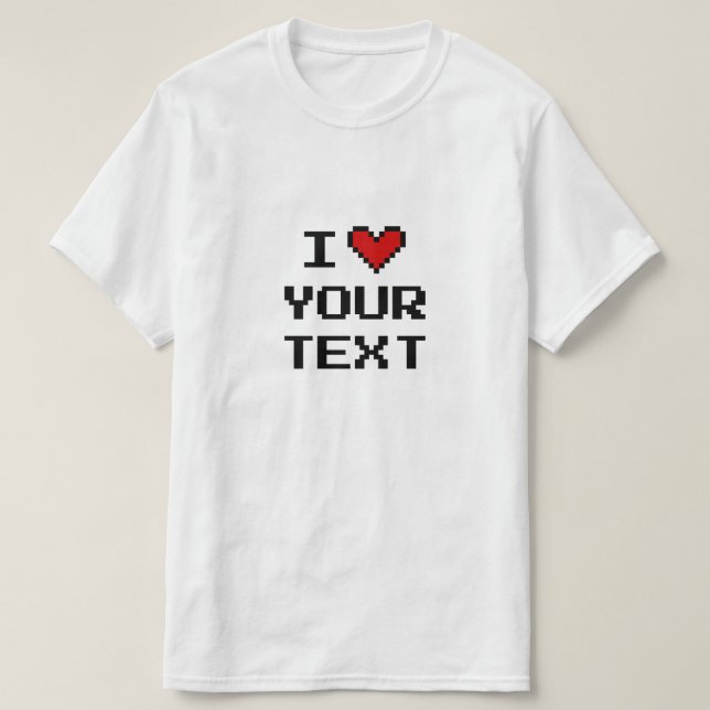 Camisas de coração design personalizadas i para am (Frente do Design)