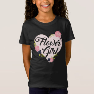 Camisas de Criança Menina de Flores Dama de Honra 