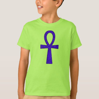 Camisas de Crianças Ankh Azul