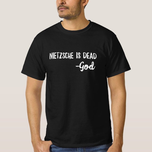 Camisas de Cristianismo para Homens Nietzche é mor (Frente)