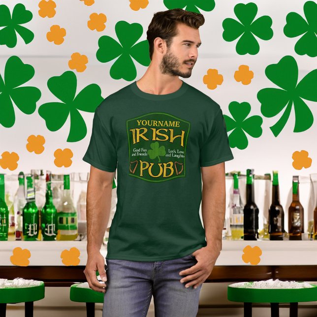 Camisas de Dia de São Patrício de Pub na Irlanda P (personalized irish pub tshirt)