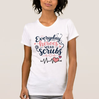 Camisas de Enfermeira Heróis Diários Usam Jalecos