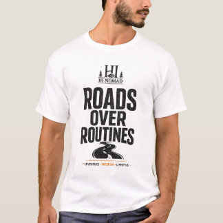 Camisas de Estradas Minimalistas Sobre Rotinas | N