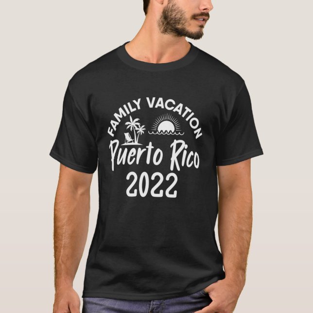 Camisas de Férias Familiares 2022, Porto Rico Trip (Frente)