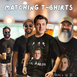 Camisas de festa do grupo de meninos de aniversári